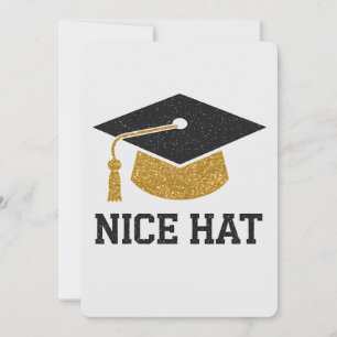 Schöner Hut Abschluss Hochschule Universität Einladung