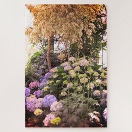 Schöner Hydrangea-Garten Entspannen Sie sich bei d Puzzle
