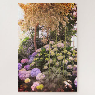 Schöner Hydrangea-Garten Entspannen Sie sich bei d Puzzle