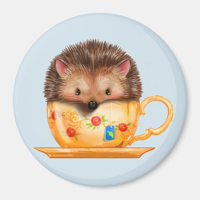 Schöner Igel im Teacup Magnet (Vorne)