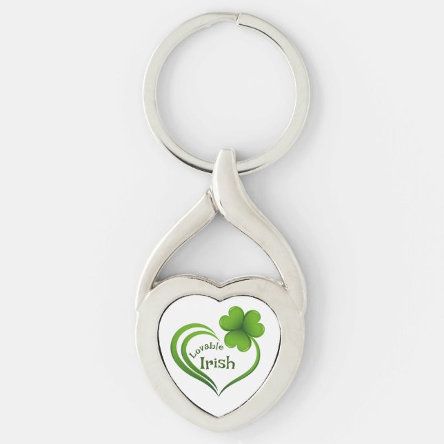 Schöner Irish Heart Shape Schlüsselanhänger (Vorderseite)