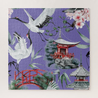 Schöner japanischer Vogel Puzzle