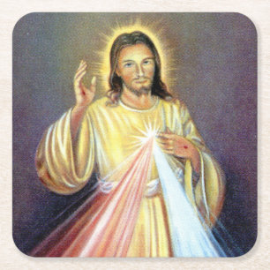 Schöner Jesus Christus Rechteckiger Pappuntersetzer