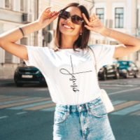 Schöner Jesus Niedlich Cross Script T - Shirt