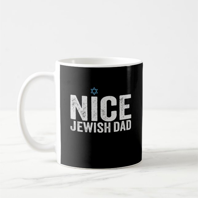 Schöner jüdischer Vater Hanukkah Jüdisches Familie Kaffeetasse (Links)