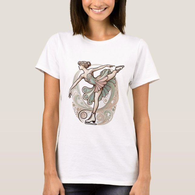 Schöner Jugendstil-Skater Frauen-T - Shirt (Vorderseite)