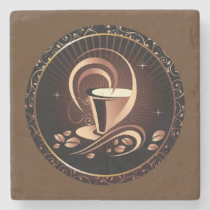 Schöner Kaffee-Cup/Saucer Steinuntersetzer