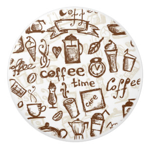 Schöner Kaffee-Espresso-Entwurf Keramikknauf