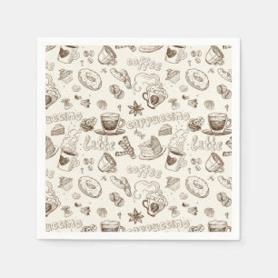 Schöner Kaffee-Espresso-Entwurf Serviette