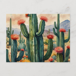 Schöner Kaktus Wüste Postkarte