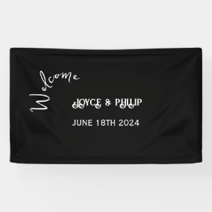 Schöner kalligrafischer Text Schwarz-Weiß Banner