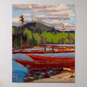 Schöner Kanadischer See, Tom Thomson Bateaux Poster
