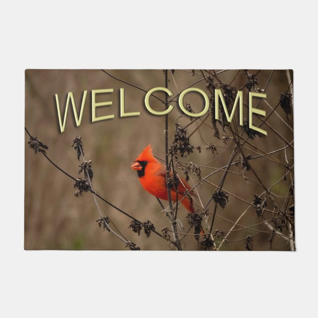 Schöner Kardinal im Norden Fußmatte (Vorderseite)