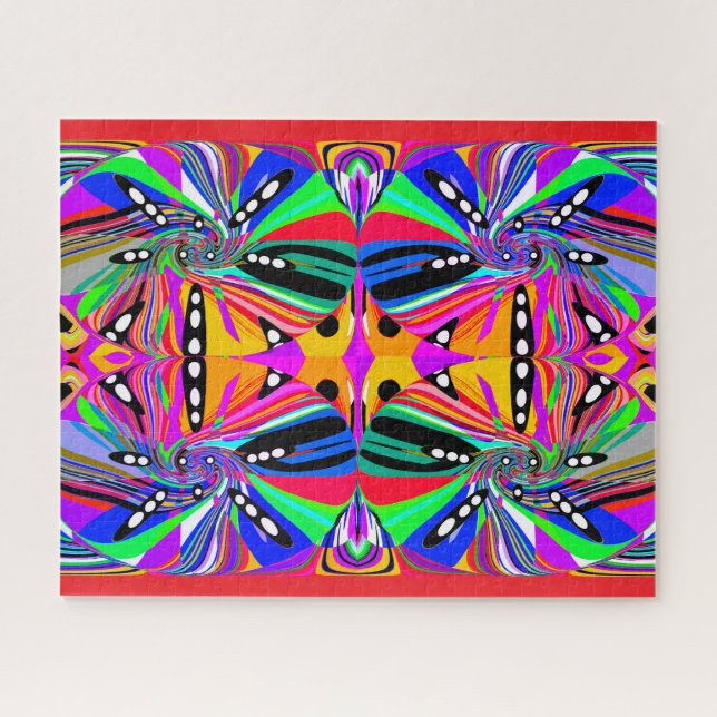 Schöner Karneval der Farben abstrakte Kunst Puzzle (Horizontal)