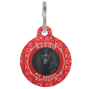 Schöner Katzen-Vater-Geschenk-Tribalmotiv Haustiermarke