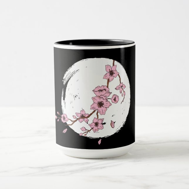 Schöner Kirschblütenmond Tasse (Zentrum)