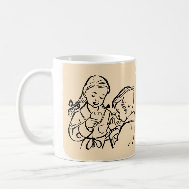 Schöner kleiner Bruder/Schwester-Tasse Kaffeetasse (Links)