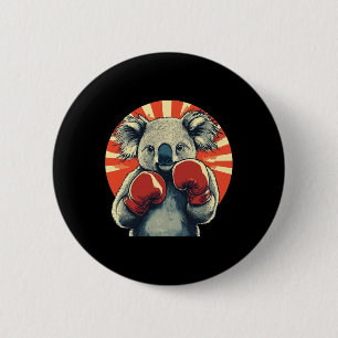 Schöner Koala-Bär mit einem Punch und einem Lächel Button
