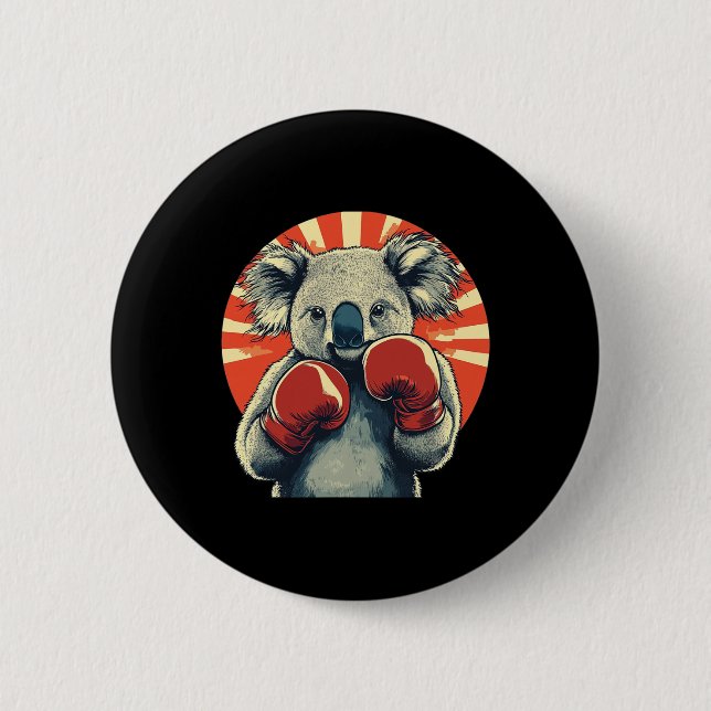Schöner Koala-Bär mit einem Punch und einem Lächel Button (Vorderseite)