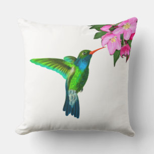 Schöner Kolibri & Apfelblüten Kissen