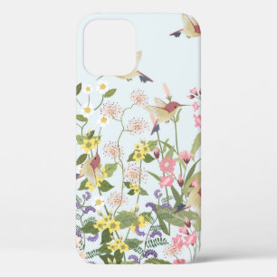 Schöner Kolibri in einer blumengeschmückten Blum Case-Mate iPhone Hülle