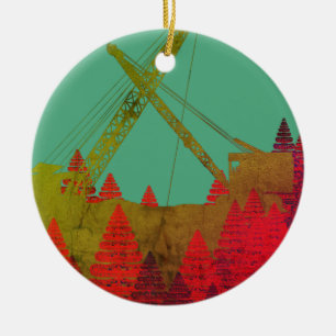 Schöner Kraningenieur im Nordwesten Art Keramik Ornament