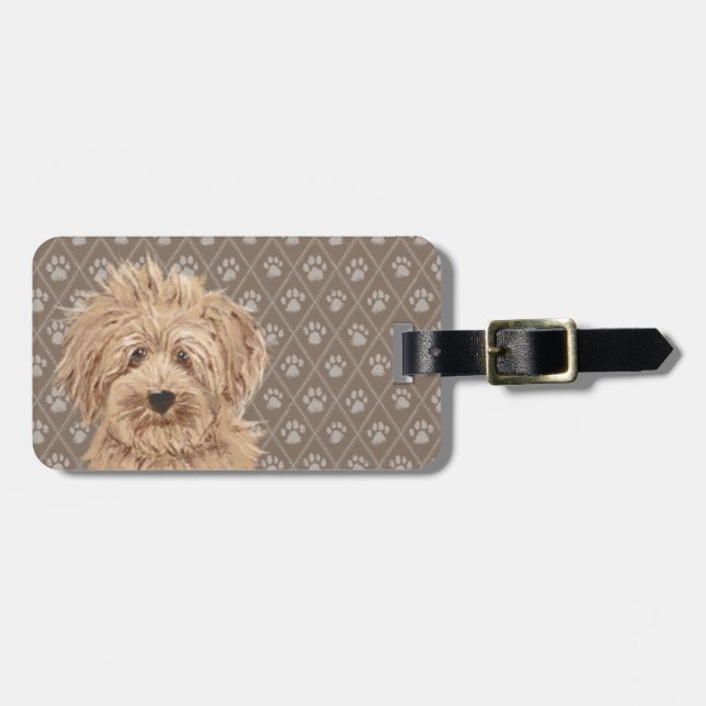 Schöner Labradoodle Gepäckanhänger (Vorderseite horizontal)