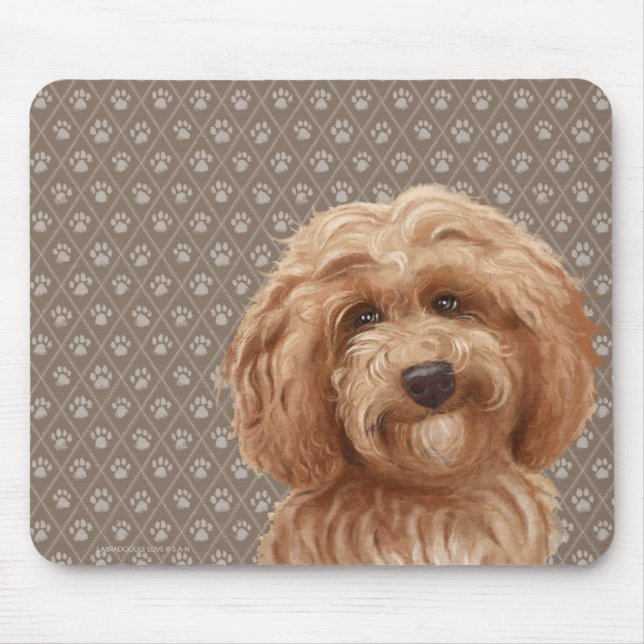 Schöner Labradoodle Mousepad (Vorne)
