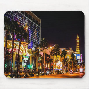 Schöner Las Vegas Strip in der Nacht Mousepad