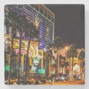 Schöner Las Vegas Strip in der Nacht Steinuntersetzer