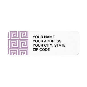 Schöner Lavendel und weißes griechisches Schlüssel