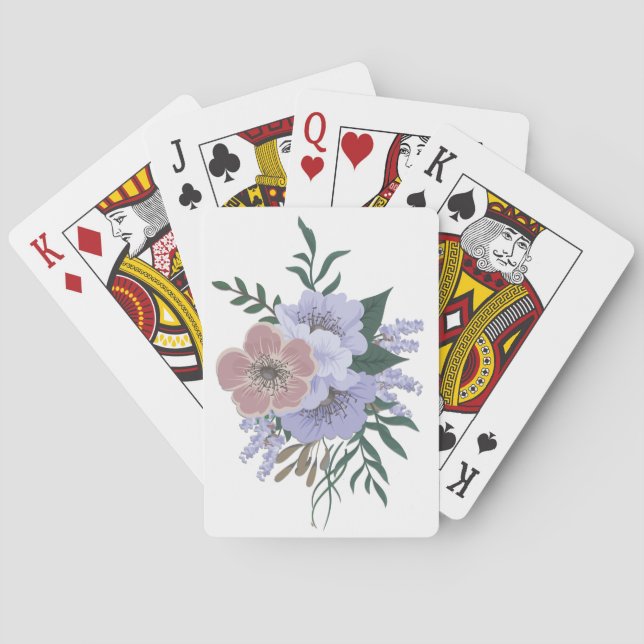 Schöner Lavender in Bouquet Spielkarten (Rückseite)