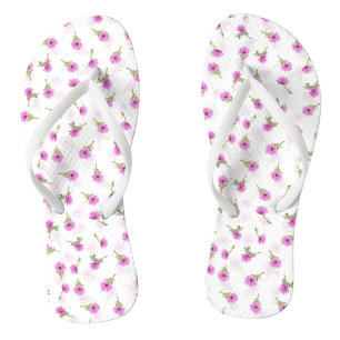 Schöner Lavender Lila Daisy Blume Design Flip Flops