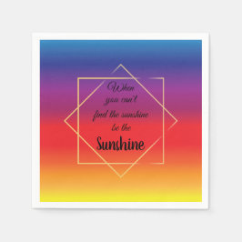 schöner, lebendiger Sonnenuntergang mit goldenem G Serviette