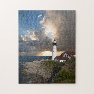 Schöner Leuchtturm über dem Ozean-Puzzle Puzzle
