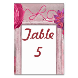 Schöner Lila Chic Tischnummer