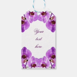 Schöner lila Orchideen Phalaenopsis Geschenkanhänger