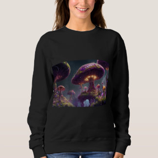 schöner lila Pilz Sweatshirt