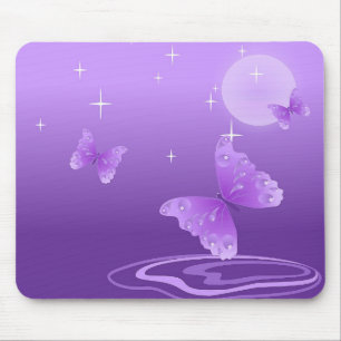 SCHÖNER LILA SCHMETTERLING MOUSEPAD