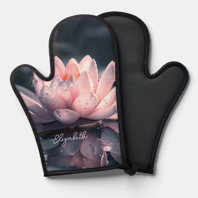 Schöner Lotus See Ofenhandschuh (Vorderseite/Rückseite)