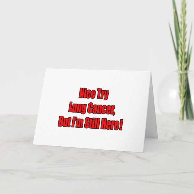 Schöner Lungenkrebs probieren ... Karte (Vorderseite)