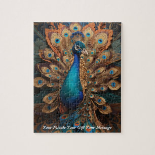 Schöner majestätischer Splendor: Der Boho Peacock Puzzle