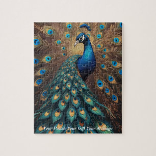 Schöner majestätischer Splendor: Der Boho Peacock Puzzle