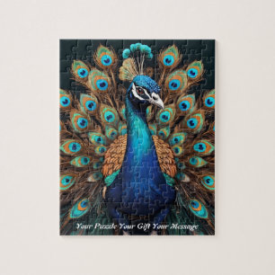 Schöner majestätischer Splendor: Der Boho Peacock Puzzle