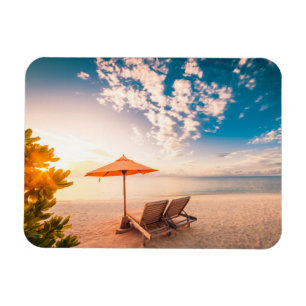 Schöner Malediven-Strand-Sonnenuntergang Magnet