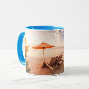 Schöner Malediven-Strand-Sonnenuntergang Tasse