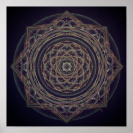 Schöner Mandala-Druck Poster