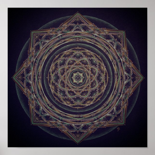 Schöner Mandala-Druck Poster (Vorne)