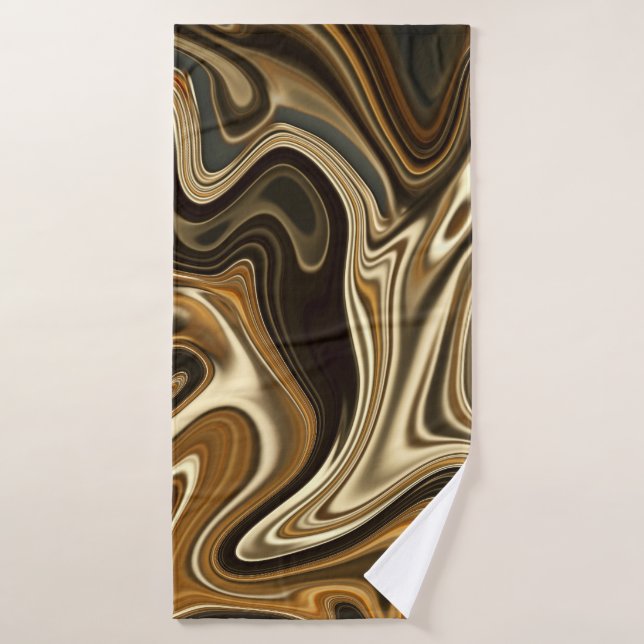 Schöner Marmorstil - warmes Braun Badehandtuch (Badehandtuch)