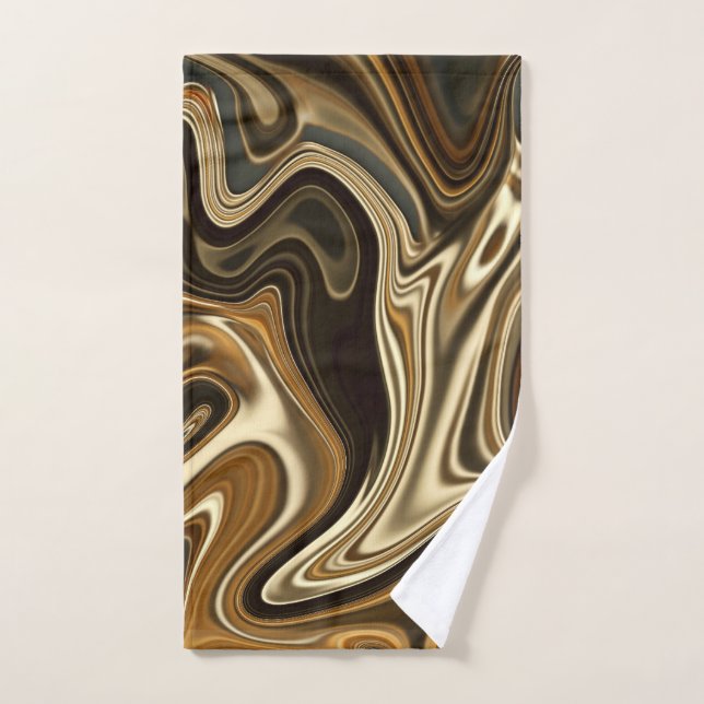 Schöner Marmorstil - warmes Braun Handtuch (Handtuch)